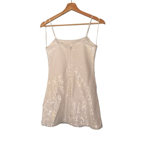 White Sequin Mini Dress Abercrombie & Fitch Size XXS - Picture 4 of 15